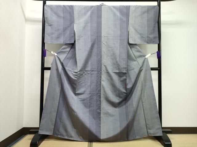 平和屋着物●上質な紬 縞 正絹 ♥ dy