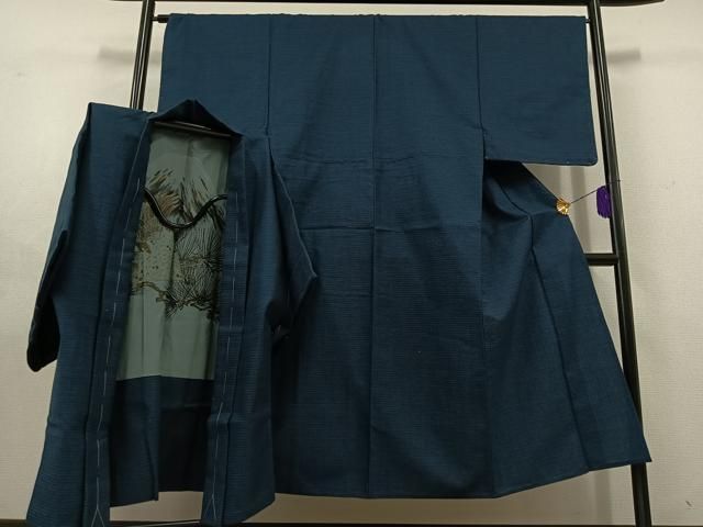 平和屋着物▽男性 小紋 単衣 アンサンブル 80亀甲 総詰め jh