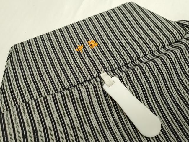 平和屋着物○男性 行灯袴 神代袴 縞 正絹 逸品 未使用 CABA1570gh