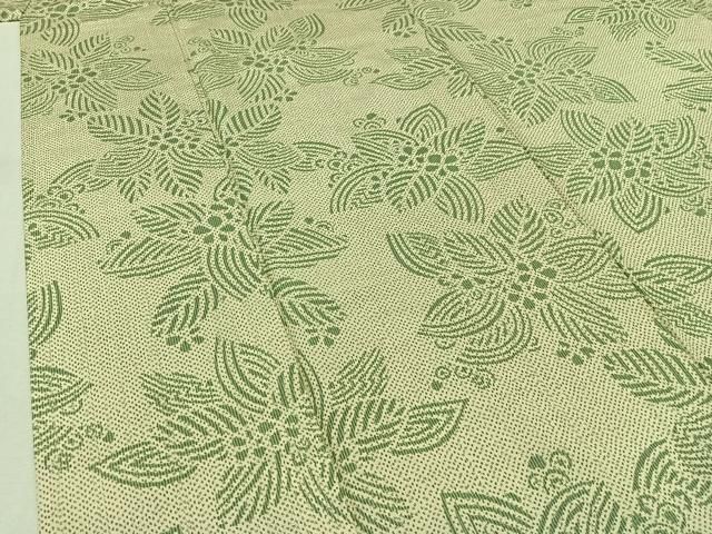  平和屋着物 本場大島紬 単衣 草花文 正絹 jh 紬 着物