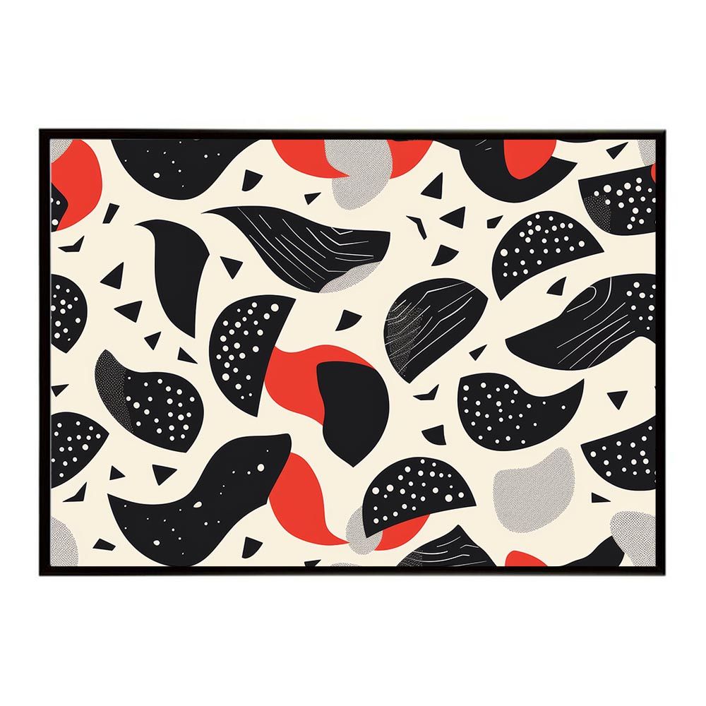 【B3サイズ（約36x51cm）】【lh-poster-9246】【フレーム付き】ペイズリーアート 幾何学 パターン ゴブラン 変な可愛い模様 店舗向け ポスター お店 インテリア アート モダン