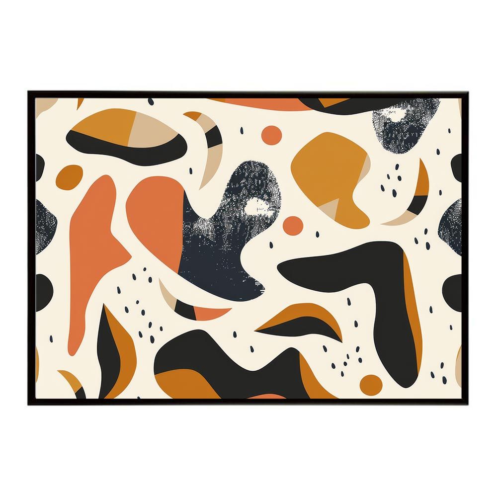 【A2サイズ（約42x59cm）】【lh-poster-9249】【フレーム付き】ペイズリーアート 幾何学 パターン ゴブラン 変な可愛い模様 店舗向け ポスター お店 インテリア アート モダン