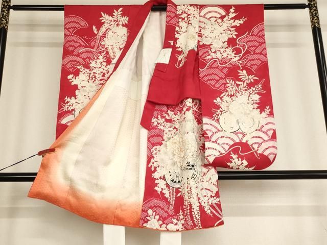 平和屋着物 七五三 女の子 ３歳 三つ身 祝着 長襦袢 袷 セット 花車文 ja