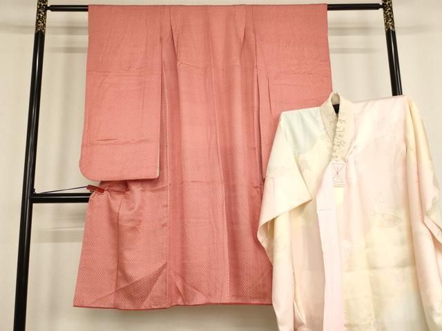 平和屋着物 七五三 女の子 ７歳 四つ身 祝着 長襦袢 袷 セット 亀甲花文 ja