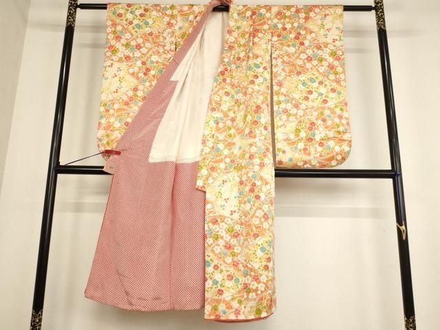 平和屋着物 七五三 女の子 ７歳 祝着 四つ身 割付花文 三越扱い ja