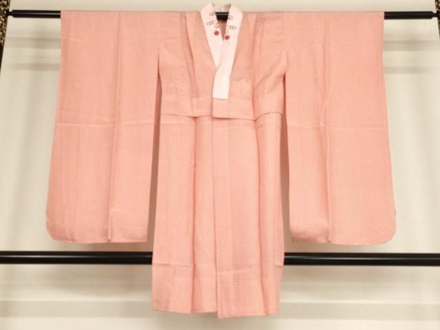  平和屋着物 七五三 女の子 ７歳 祝着 四つ身 長襦袢 無双仕立て セット 青海波 金彩 ja 着物 着物ドレス 着物 浴衣 和小物