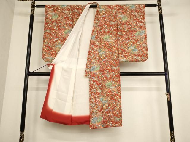 平和屋着物 七五三 女の子 ７歳 祝着 四つ身 扇面花文 ja