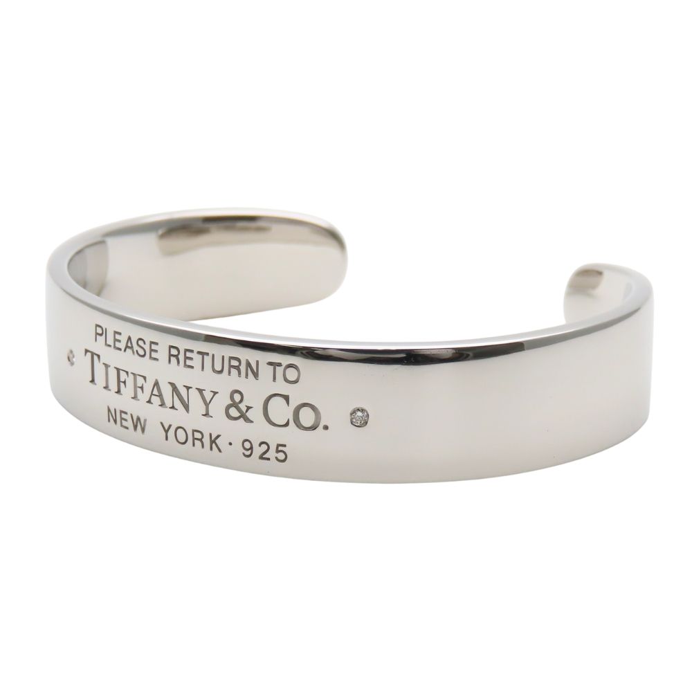 中古】 ティファニー ブレスレット ナローカフ リターントゥ シルバー