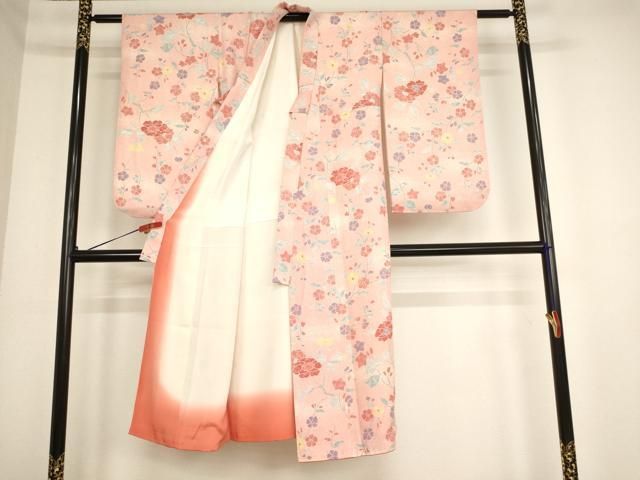 平和屋着物 七五三 女の子 ７歳 祝着 四つ身 牡丹唐草文 ja