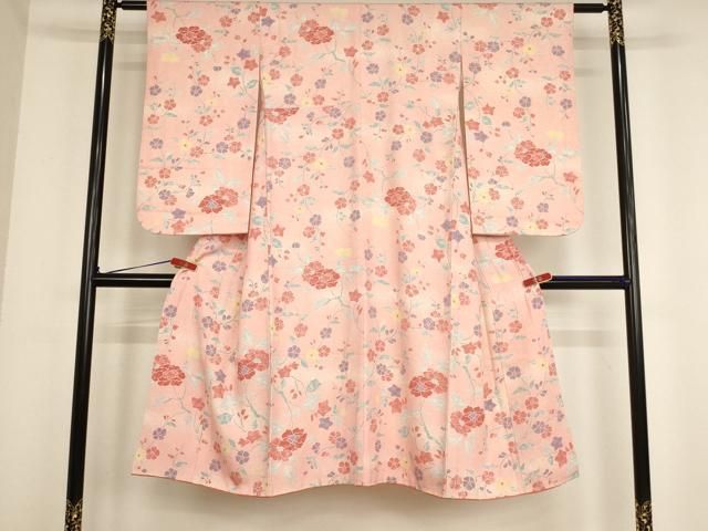 平和屋着物 七五三 女の子 ７歳 祝着 四つ身 牡丹唐草文 ja