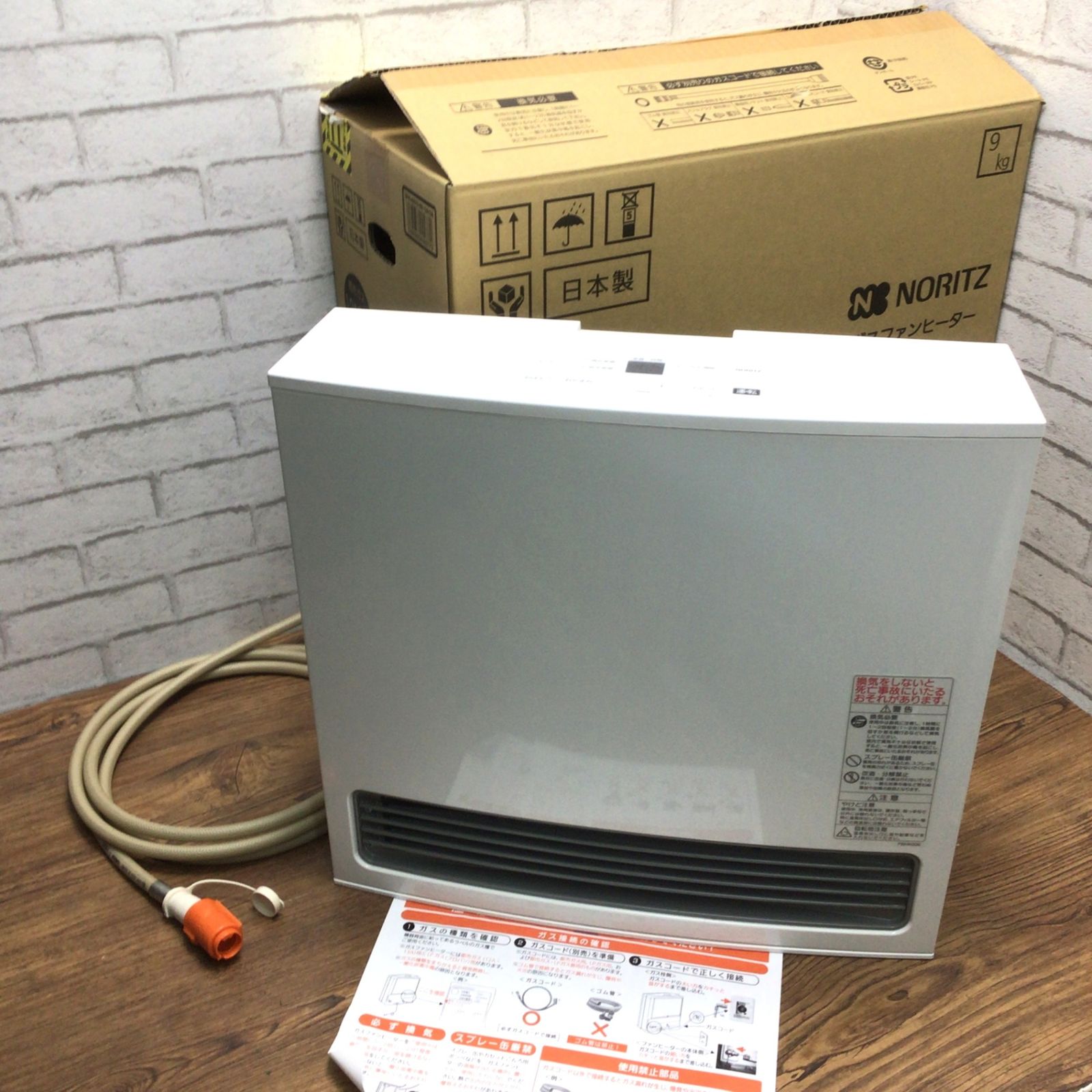 12089 NORITZ ノーリツ ガスファンヒーター GFH-4007 S-W 5 製 元 き 都市ガス用 暖房器具