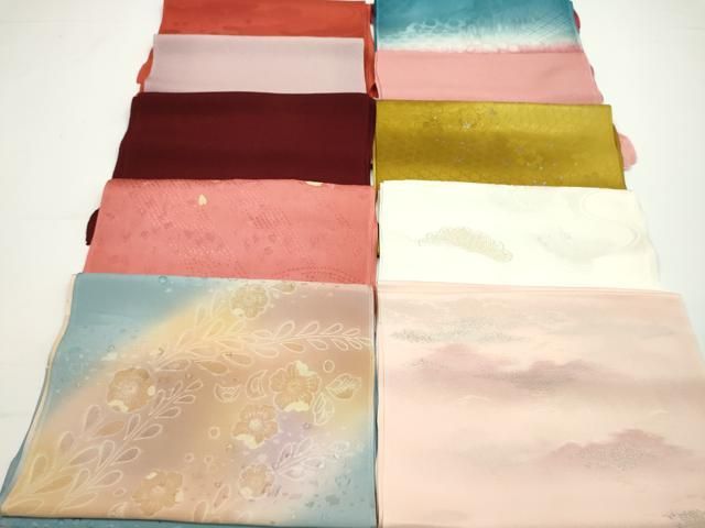 平和屋着物☆和装小物 帯揚げ10枚セット 丹後ちりめん 正絹 逸品