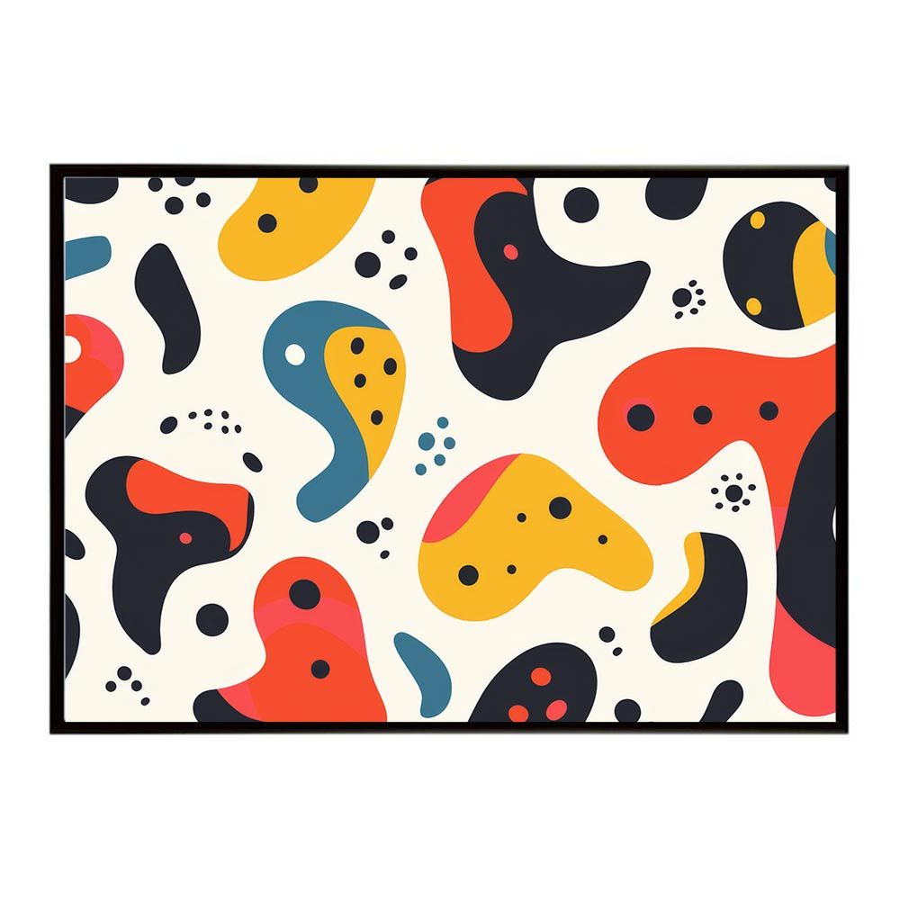 【B1サイズ（約73x103cm）】【lh-poster-9273】【フレーム付き】ペイズリーアート 幾何学 パターン ゴブラン 変な可愛い模様 店舗向け ポスター お店 インテリア アート モダン