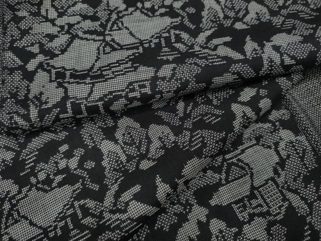 平和屋着物●本場大島紬 9マルキ 風景草木文 正絹 ut