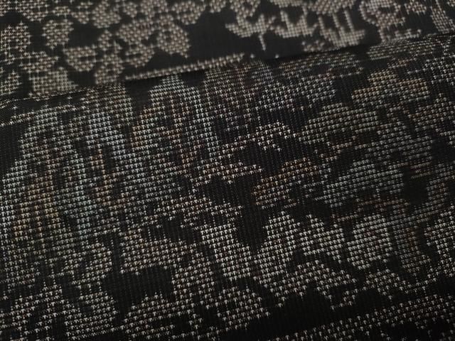  平和屋着物 本場大島紬 9マルキ 風景草花文 正絹 ut 紬 着物