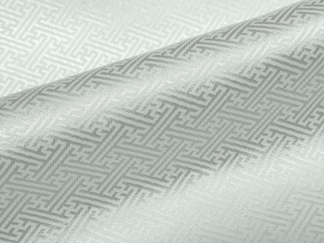 平和屋着物○男性 色紋付 長羽織セット 紗綾型地紋 白色 キングサイズ