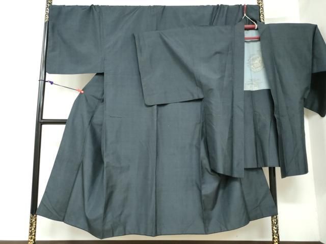 平和屋着物●男性 本場大島紬 アンサンブル 長羽織 100亀甲 総詰め キングサイズ 正絹 ud