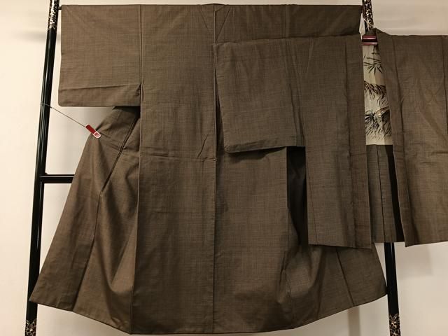 平和屋着物●男性 本場大島紬 アンサンブル 120亀甲 総詰め 正絹 vp