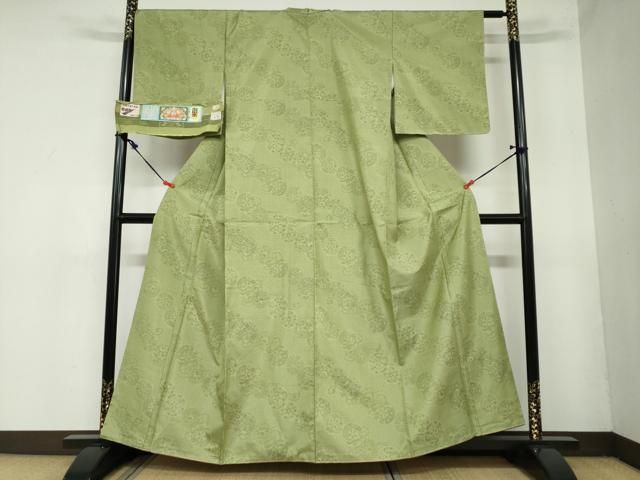 平和屋着物●本場大島紬 色泥染 源氏車草花文 大山謹製 ほていや扱い 証紙付き 正絹 ♥ ud