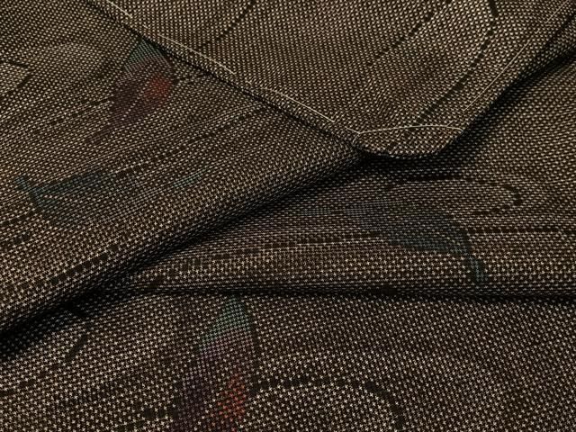 平和屋着物 本場大島紬 7マルキ 流水舞葉文 正絹 vp