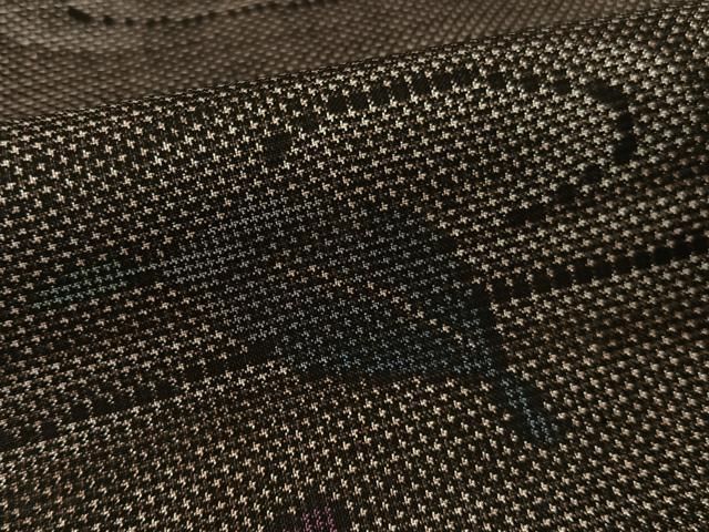  平和屋着物●本場大島紬 7マルキ 流水舞葉文 正絹 ♥ vp 紬 着物