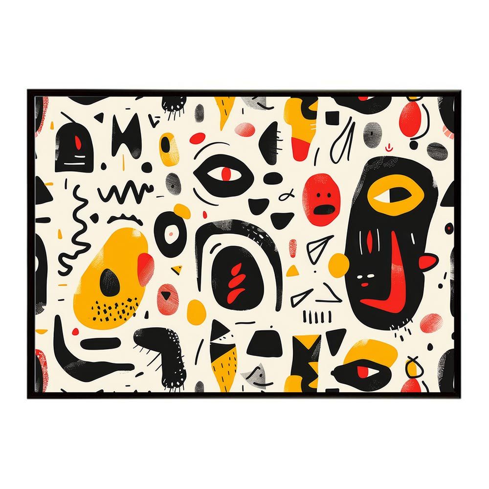 【B1サイズ（約73x103cm）】【lh-poster-9293】【フレーム付き】ペイズリーアート 幾何学 パターン ゴブラン 変な可愛い模様 店舗向け ポスター お店 インテリア アート モダン