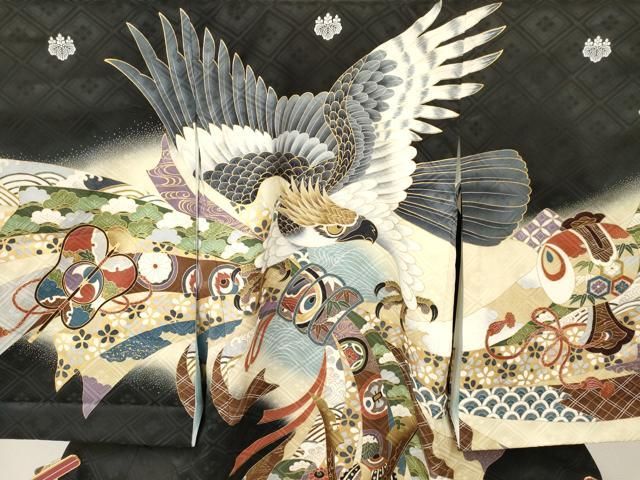 束ね熨斗松文 暈し染め