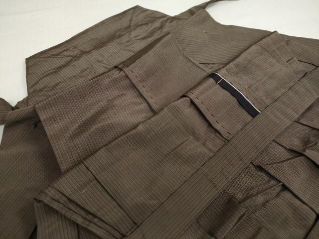  平和屋着物 男性 馬乗り袴 縞 正絹 ud 袴 着物 浴衣