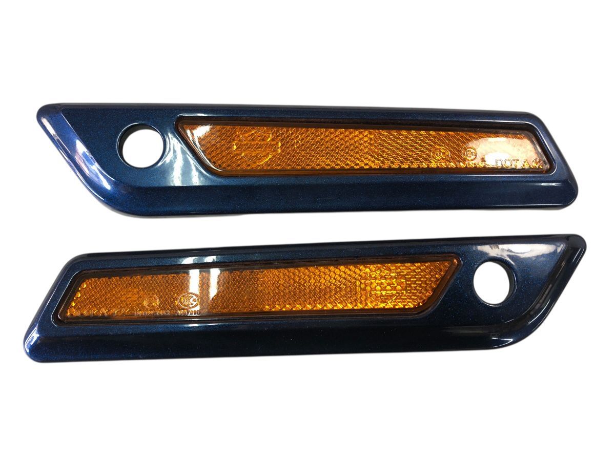 ハーレー FLHX サドルバッグラッチカバー ブルー 左右セット F 0012 M 8496