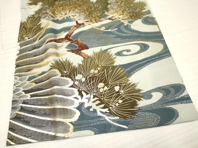  平和屋着物 お宮参り 男の子 祝着 産着 初着 のしめ 鷹 鷲 流水松文 金銀彩 ma 着物 着物ドレス 着物 浴衣 和小物