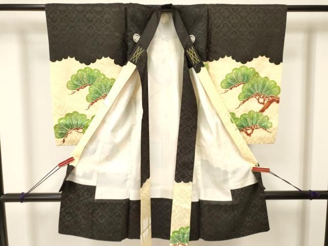 平和屋着物 お宮参り 男の子 祝着 産着 初着 のしめ 刺繍 龍 風景飛鳥文 金彩 ma