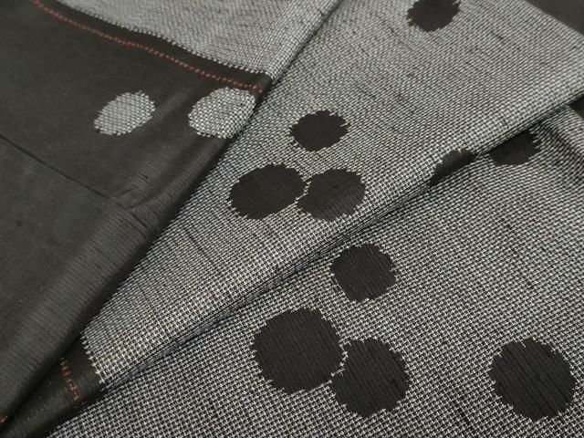 平和屋着物 上質な紬 丸文 正絹 ud