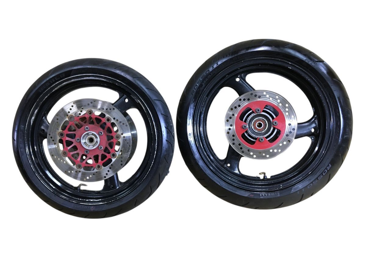 SUZUKI バンディット400 V GK 7 AA 後期 前後 ホイール セット ディスク付 ハイグリップタイヤ Wディスク化 2772 Z 4533