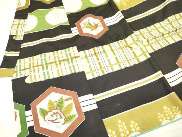  平和屋着物 お宮参り 男の子 祝着 産着 初着 のしめ 亀甲横段吉祥文 銀彩 ma 着物 着物ドレス 着物 浴衣 和小物