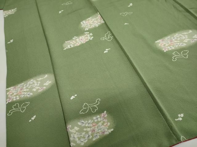 平和屋着物○上質な小紋 舞花文 蛍暈し 正絹 逸品 DAAZ7428ud