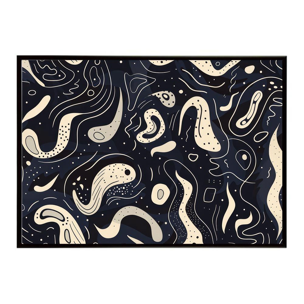 【A2サイズ（約42x59cm）】【lh-poster-9309】【フレーム付き】ペイズリーアート 幾何学 パターン ゴブラン 変な可愛い模様 店舗向け ポスター お店 インテリア アート モダン