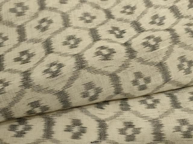  平和屋着物＊夏物 上布 亀甲花文 麻 jd 紬 着物