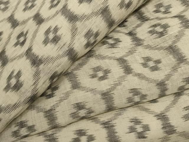 平和屋着物 夏物 上布 亀甲花文 麻 jd