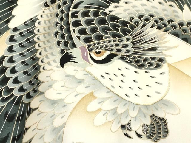  平和屋着物 お宮参り 男の子 祝着 産着 初着 のしめ 駒刺繍 鷹 鷲 兜 流水花文 暈し染め 金銀彩 ma 着物 着物ドレス 着物 浴衣 和小物