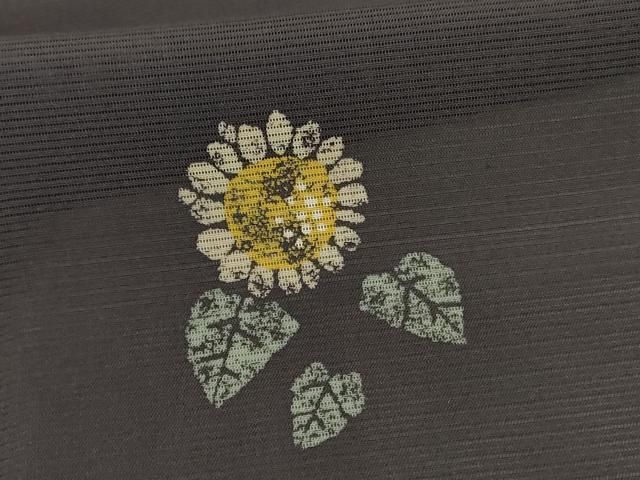 平和屋着物＊夏物 小紋 絽 草花文 正絹 逸品 AABD8969jd