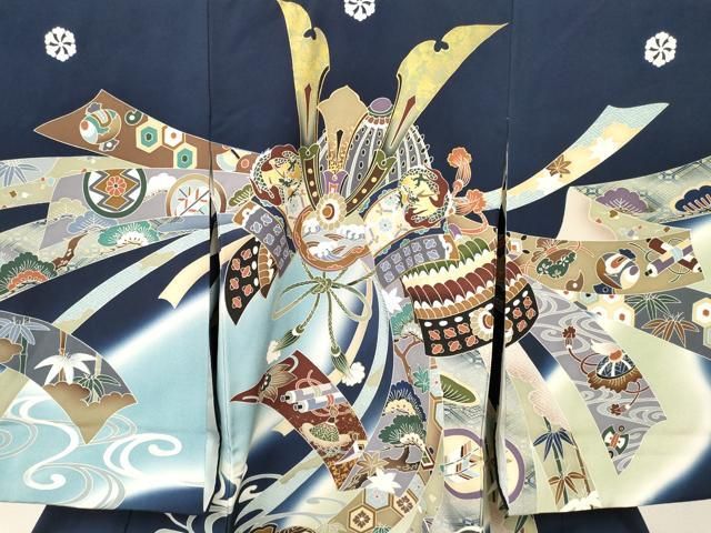  平和屋着物 お宮参り 男の子 祝着 産着 初着 のしめ 龍 兜 打ち出の小槌 熨斗吉祥文 暈し染め 金彩 ma 着物 着物ドレス 着物 浴衣 和小物