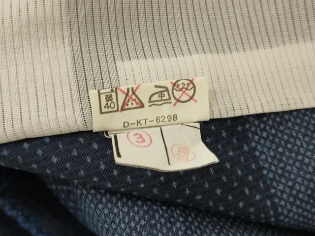 平和屋着物＊夏物　小紋　紗　変わり市松文様　洗える着物　AABD8974jd 平和屋着物＊夏物 小紋 紗 変わり市松文様 洗える着物 AABD8974jd