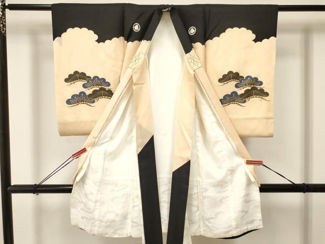 平和屋着物 お宮参り 男の子 祝着 産着 初着 のしめ 龍 兜 鷹 鷲 松文 金彩 ma