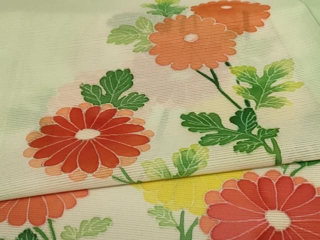 平和屋着物＊夏物 振袖 絽 草花文 洗える着物 AABD8979jd - メルカリ