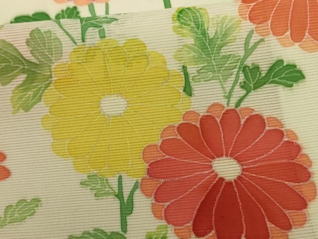 平和屋着物＊夏物 振袖 絽 草花文 洗える着物 AABD8979jd - メルカリ