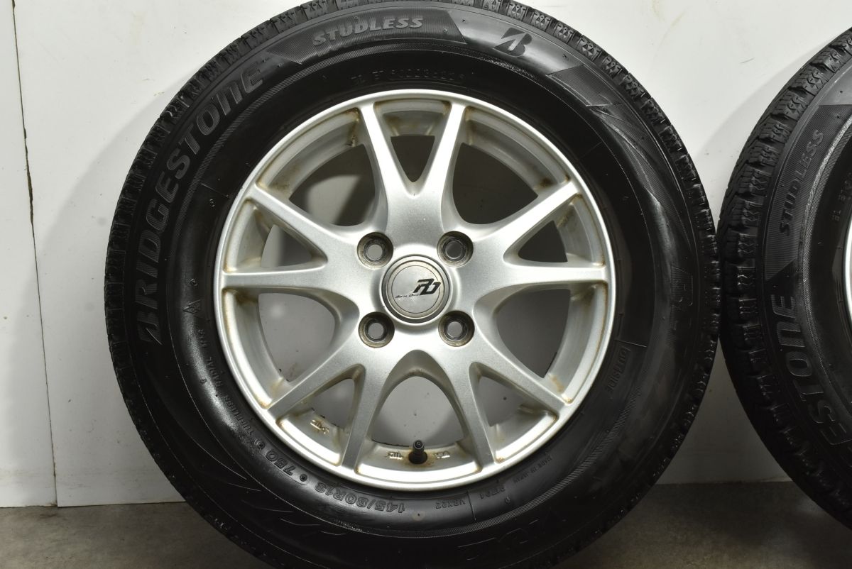  軽自動車用 RIVAL DICE 13 in 4 00 B 43 PCD 100 ブリヂストン ブリザック VRX 2 145 80 R N BOX モコ ワゴンR アルト タント ムーヴ ミラ 13インチ タイヤ ホイールセット