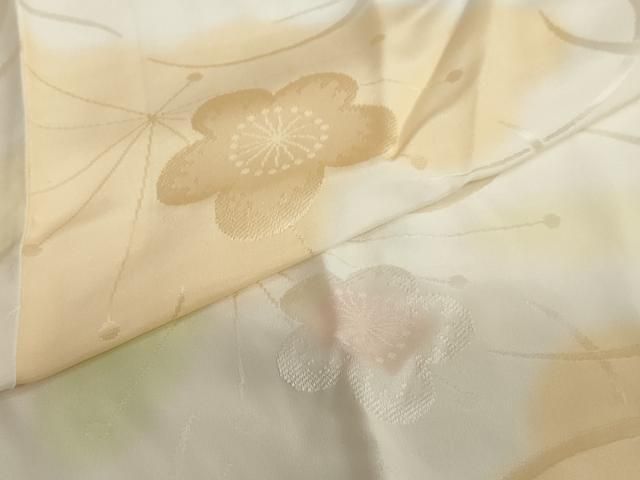 平和屋着物○振袖用長襦袢 袷 舞梅地紋 暈し染め 半衿