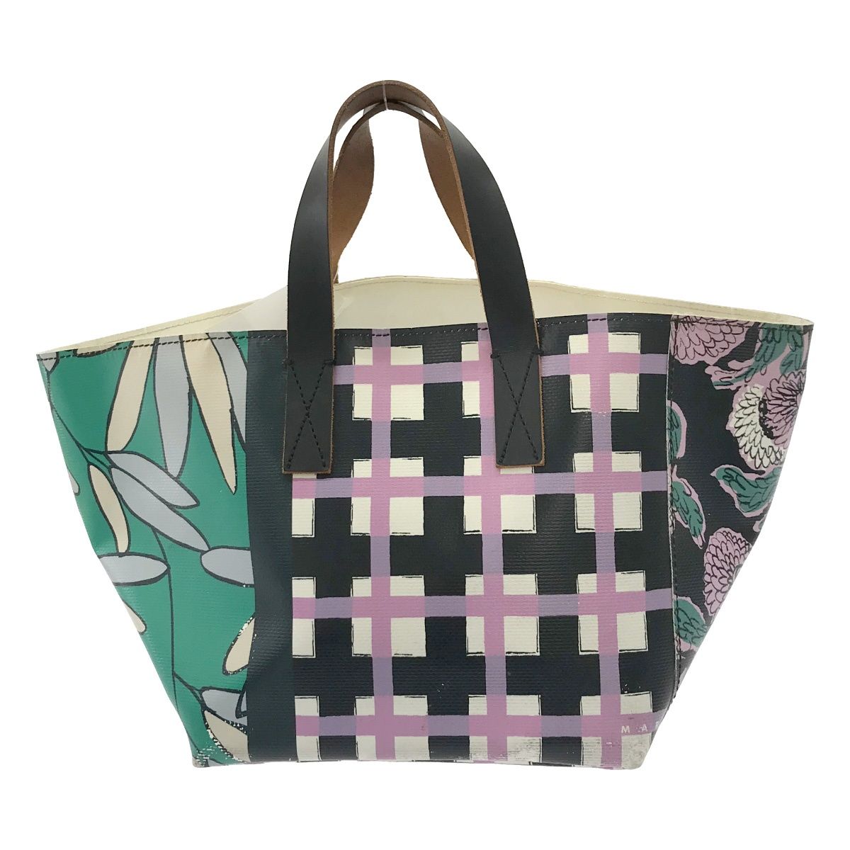 MARNI マルニ フラワーカフェPVCトートバッグ グリーン - メルカリ