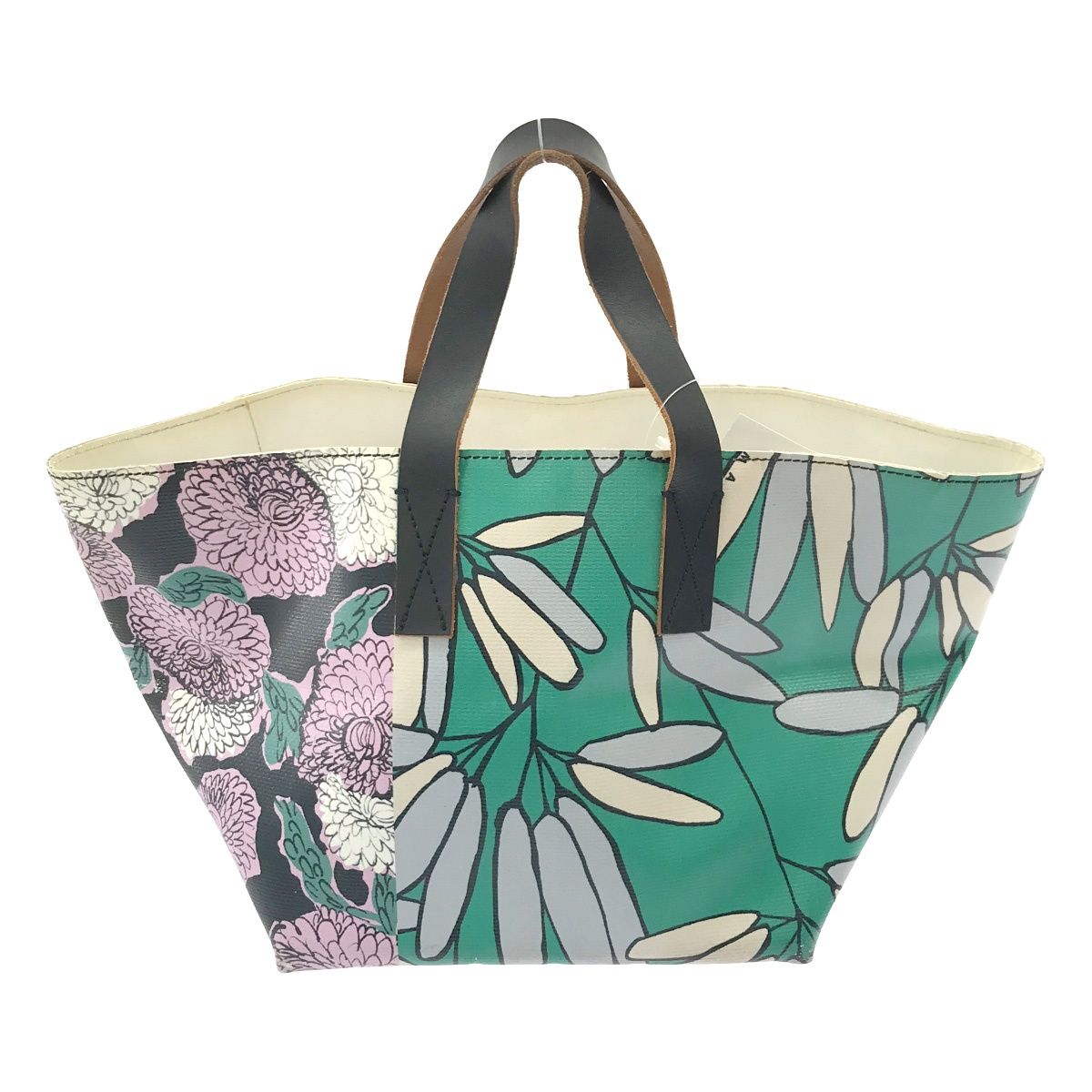 MARNI PVC トートバッグ 大容量 グリーン マルニ marni フラワーカフェ トート トートバッグ グリーン MARNI マルニ