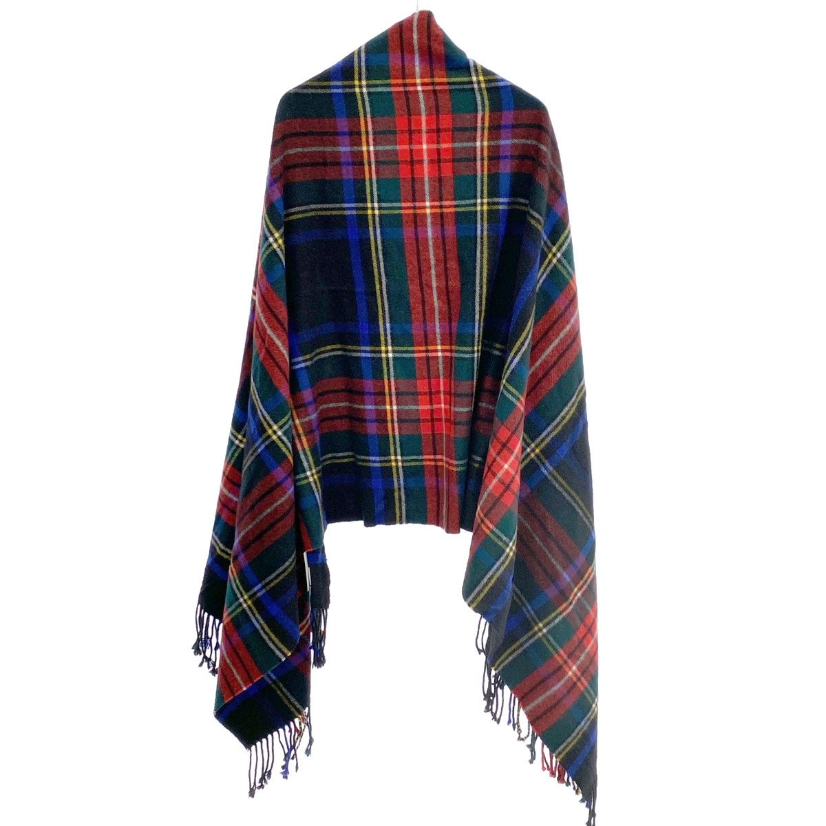 【美品】  JOHNSTONS OF ELGIN / ジョンストンズオブエルガン | チェック カシミヤ フリンジ ロングストール | マルチカラー 美品】 JOHNSTONS OF ELGIN / ジョンストンズオブエルガン | カシミヤ